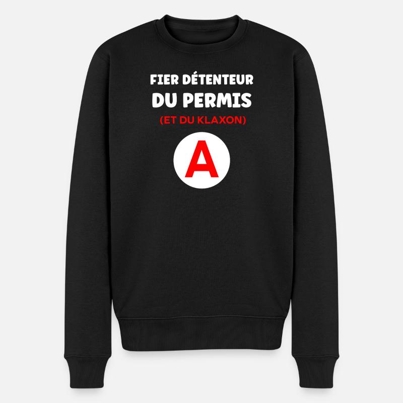 Führerschein-Humor - Männer Premium Bio Pullover - Schwarz