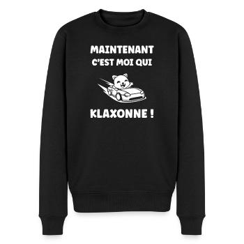 Humour permis de conduire - Pull Premium bio Homme - noir - Devant - Nico (187cm)