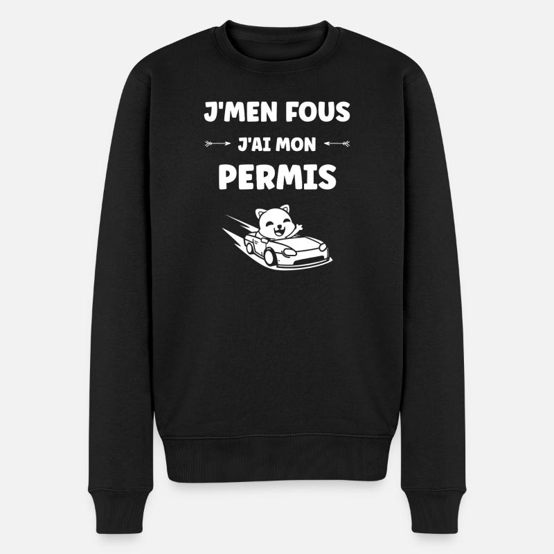 Humour permis de conduire - Pull Premium bio Homme - noir