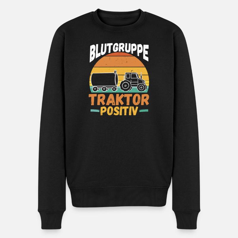 Landwirt Bauernhof Farmer Bauer Traktor - Männer Premium Bio Pullover - Schwarz