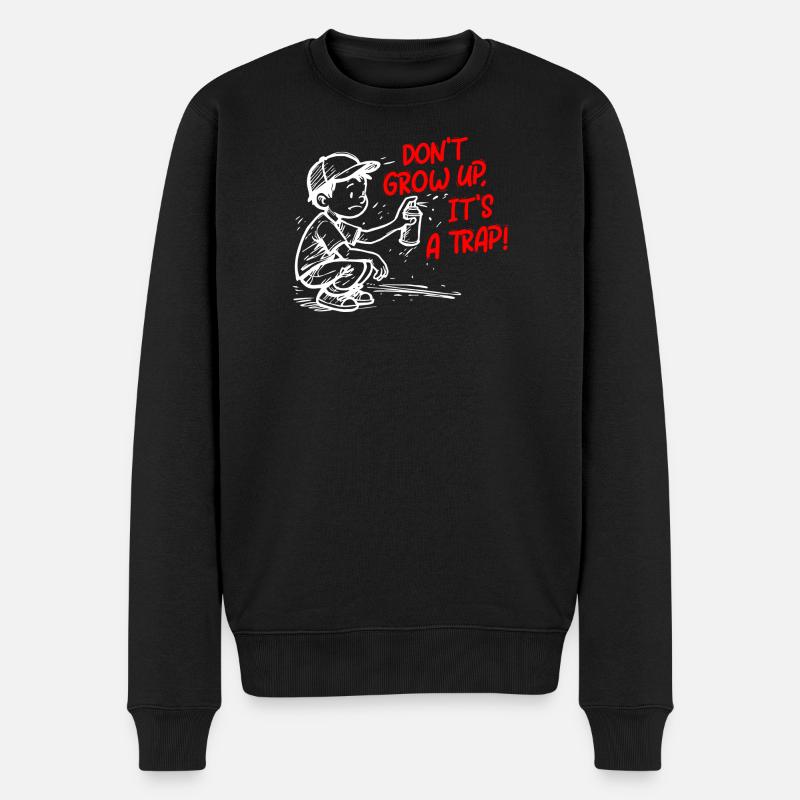 Es ist ein Trick - Männer Premium Bio Pullover - Schwarz