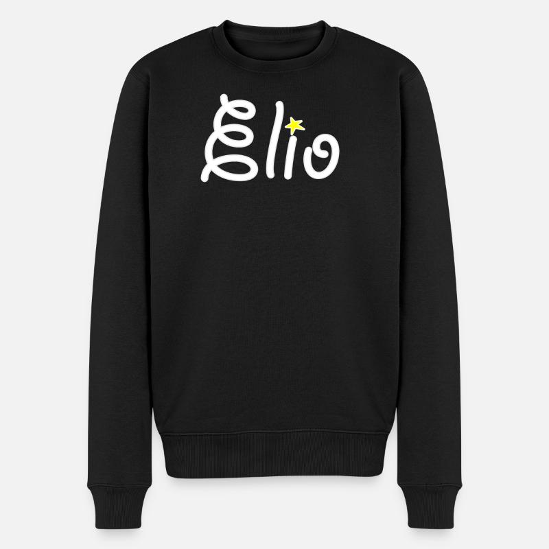 Elio - Männer Premium Bio Pullover - Schwarz