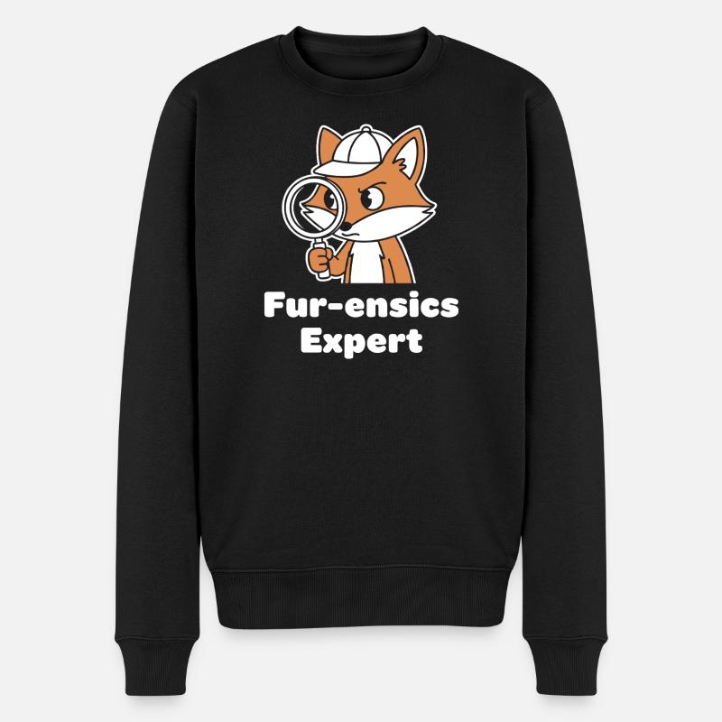 Fur-ensics Détective Fox - Pull Premium bio Homme - noir