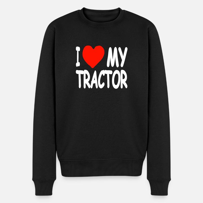 Traktor - Männer Premium Bio Pullover - Schwarz