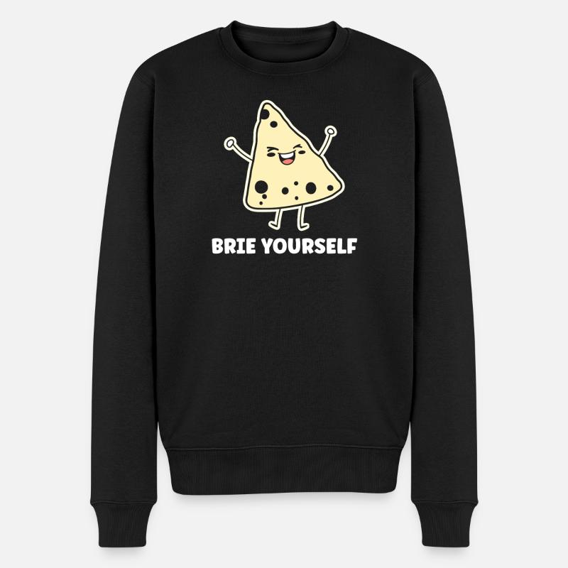 Humour fromage brie - Pull Premium bio Homme - noir