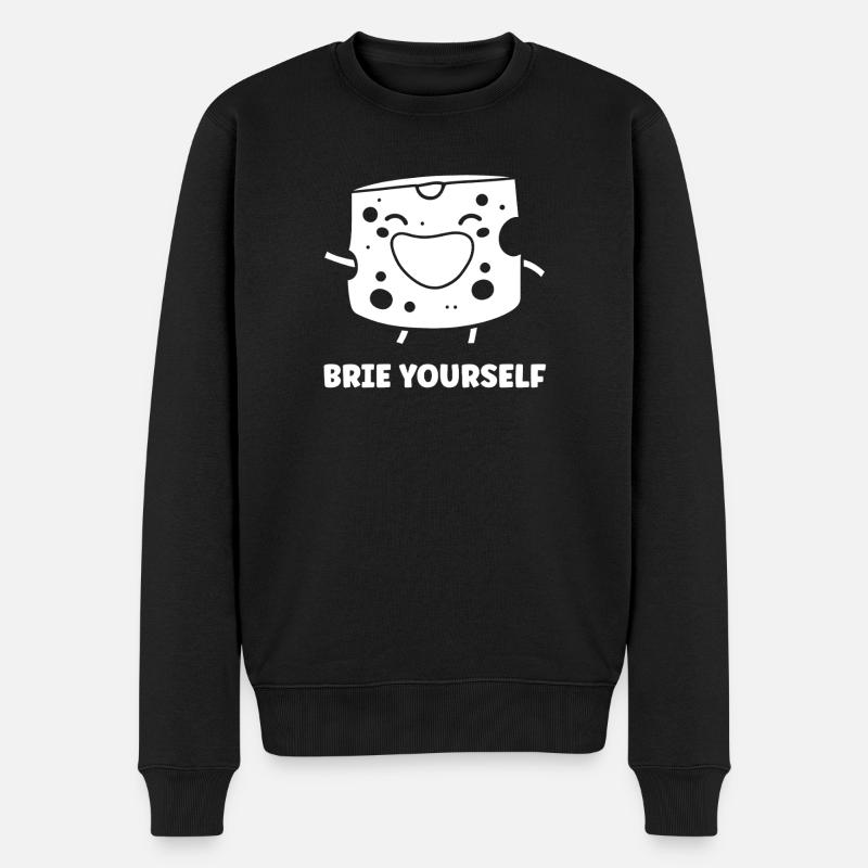 Humour fromage brie - Pull Premium bio Homme - noir