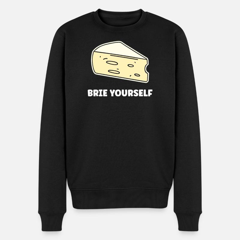Humour fromage brie - Pull Premium bio Homme - noir