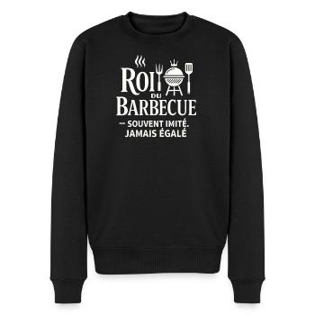 König des Grillens, der nie erreicht wurde - Männer Premium Bio Pullover - Schwarz - Vorne - Nico (187cm)