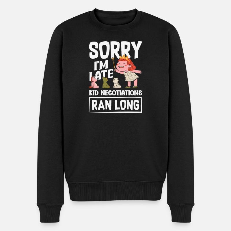 Désolé, je suis en retard. - Pull Premium bio Homme - noir