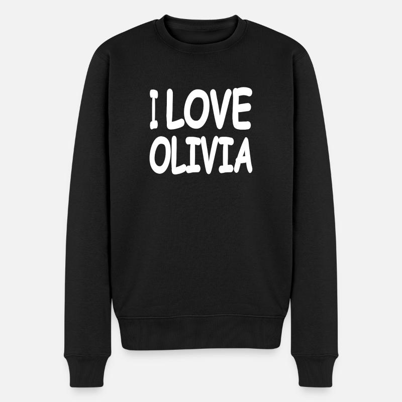 Olivia - Männer Premium Bio Pullover - Schwarz