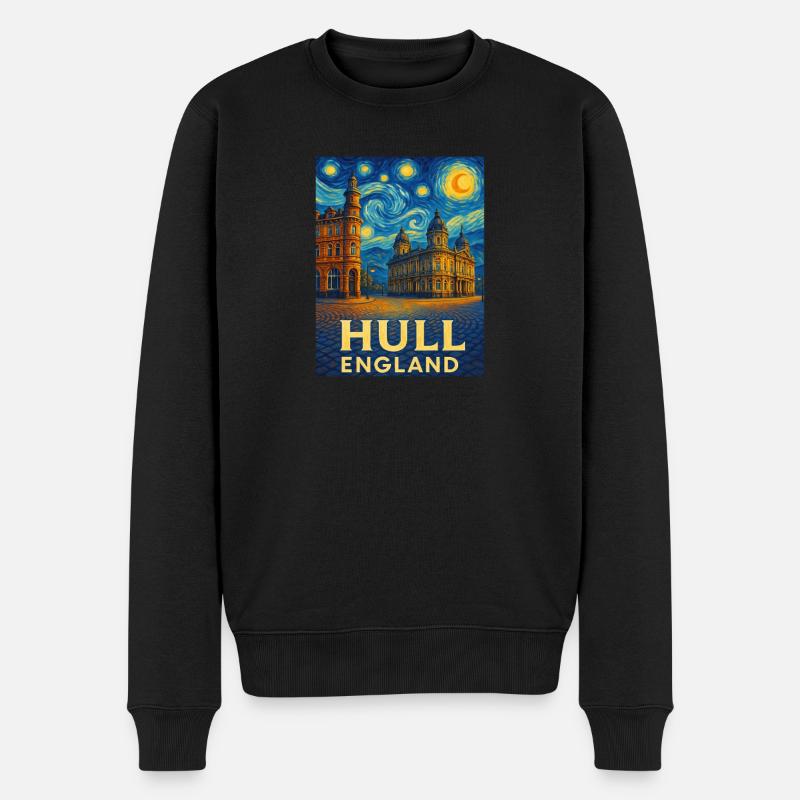 Hull, Angleterre - Pull Premium bio Homme - noir