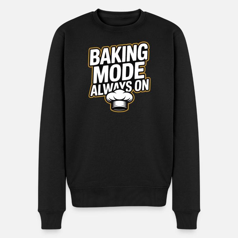 Baking Mode - Baking Mode Always On - Men's Premium Organic Jumper - black
