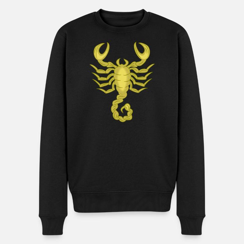 Sternzeichen Skorpion - Männer Premium Bio Pullover - Schwarz
