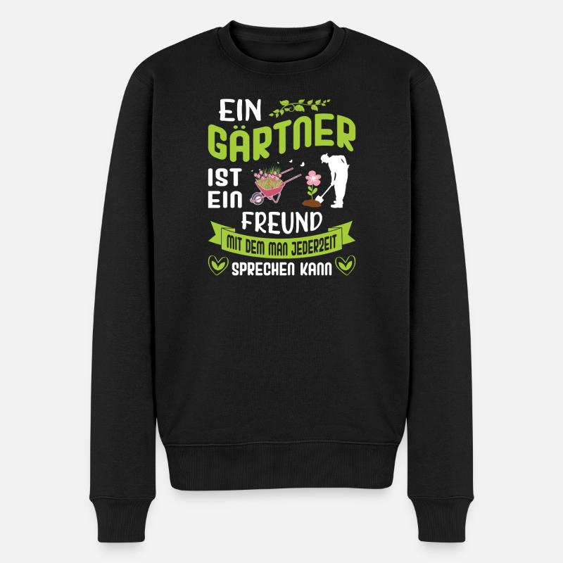 Garten Gärtner Gärtnern Gartenarbeit Gartenarbeit - Männer Premium Bio Pullover - Schwarz