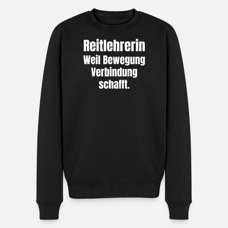 Reitlehrerin Bewegung Verbindung Design - Männer Premium Bio Pullover - Schwarz