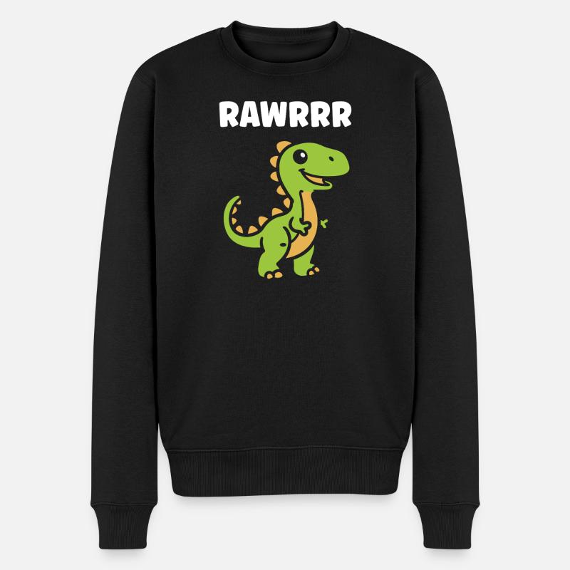 Mignon Petit dinosaure - Pull Premium bio Homme - noir