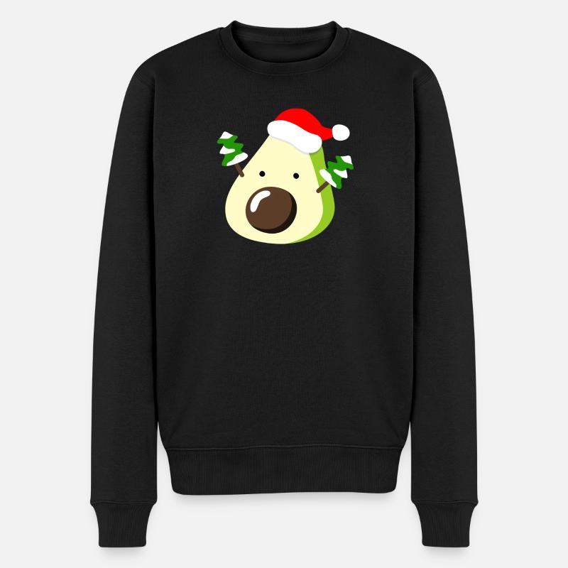 Avocado – Weihnachten - Männer Premium Bio Pullover - Schwarz