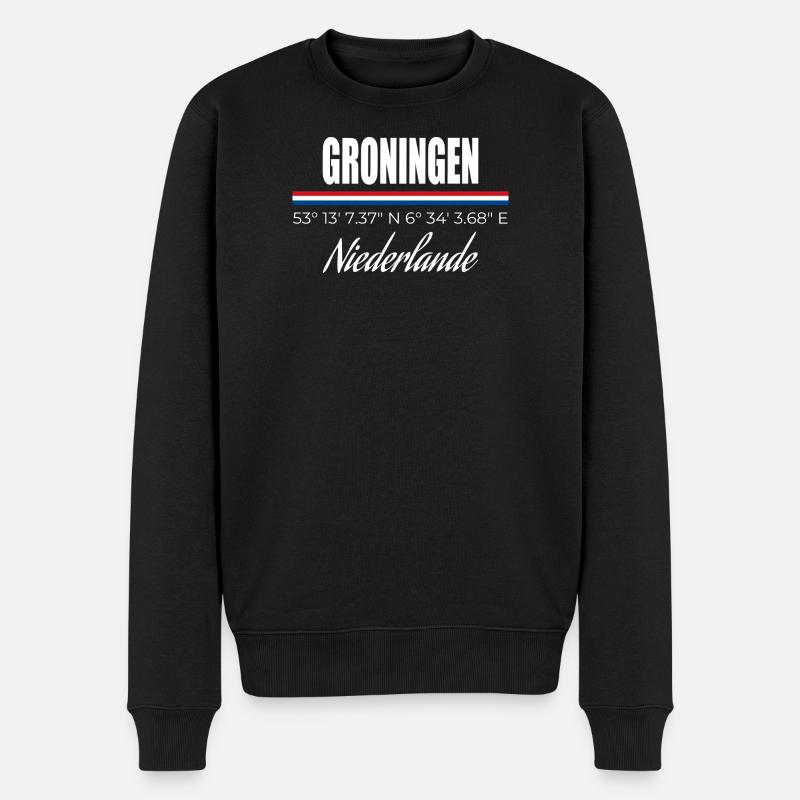 Groningue - Pull Premium bio Homme - noir