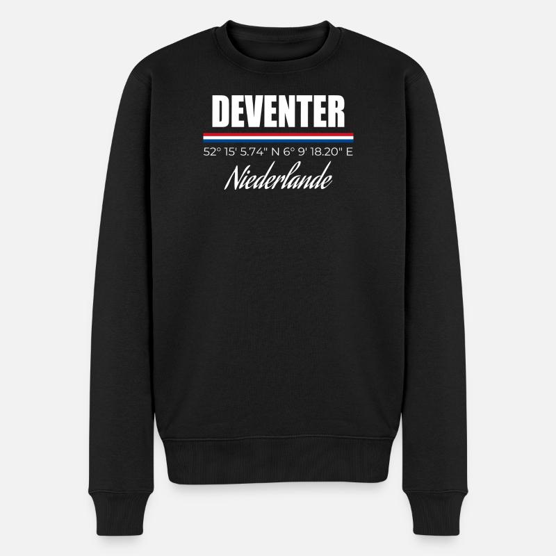 Deventer - Männer Premium Bio Pullover - Schwarz
