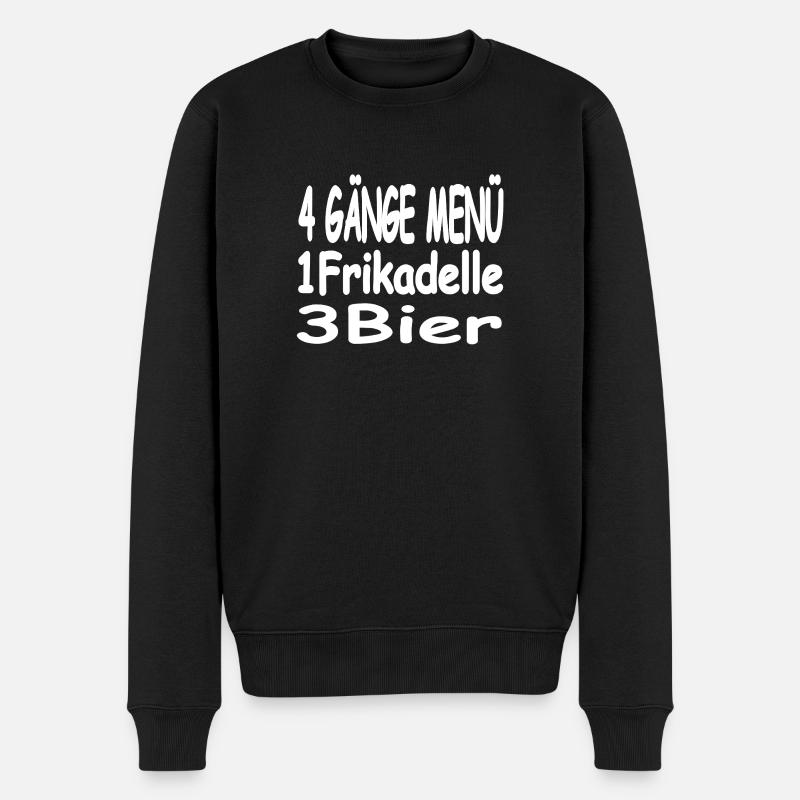 Bier - Männer Premium Bio Pullover - Schwarz