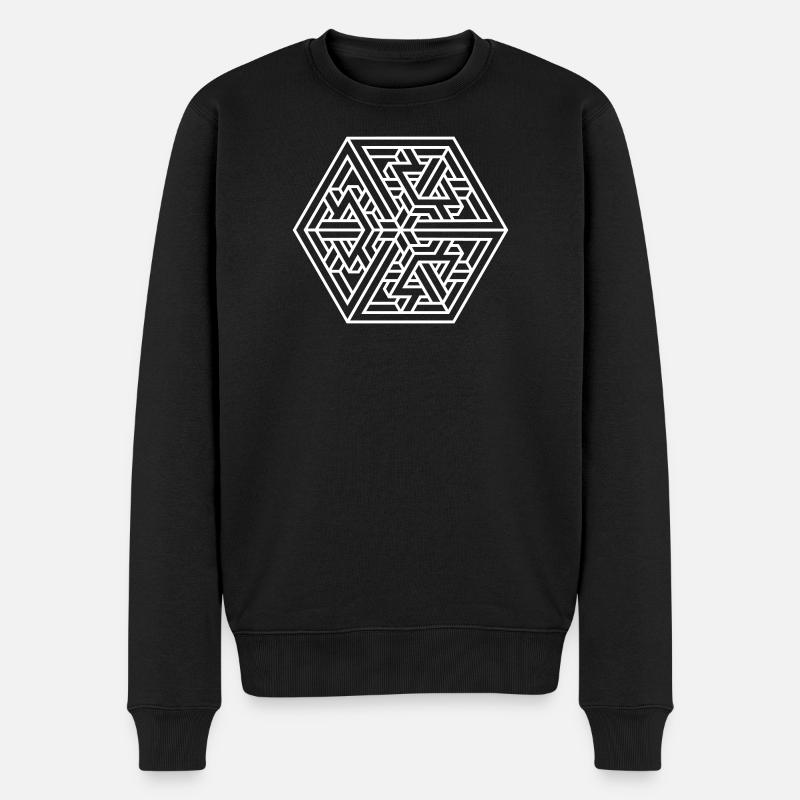 Forme impossible – illusion d’optique pour les nerds - Pull Premium bio Homme - noir