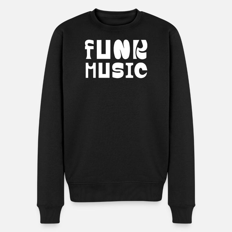 Funk Musique Lettres majuscules audacieuses - Pull Premium bio Homme - noir