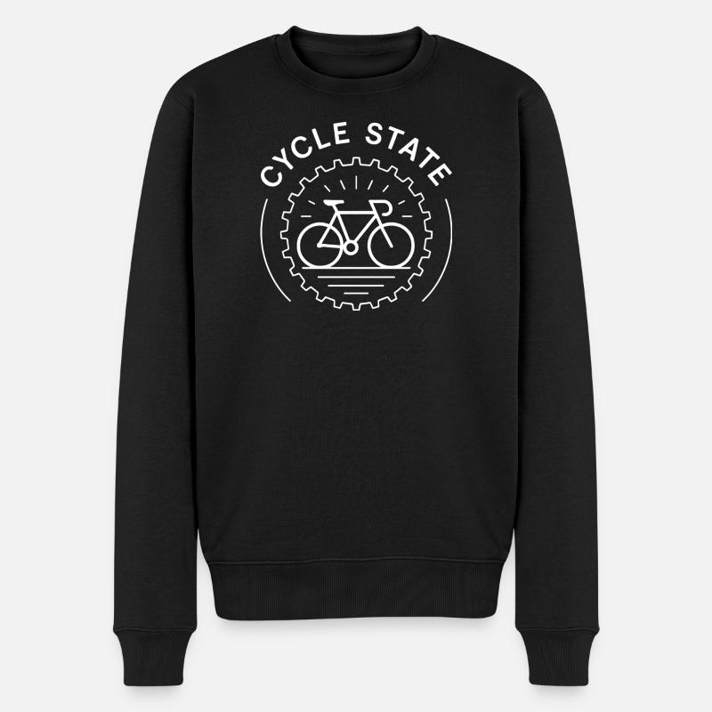 Cycle State - Männer Premium Bio Pullover - Schwarz