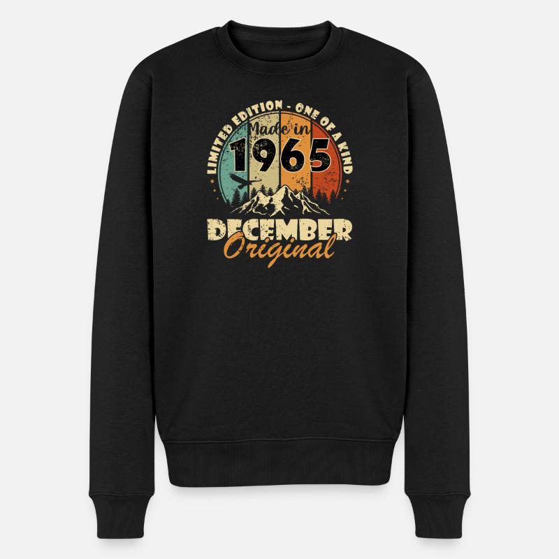 Décembre 1965 anniversaire Décembre 1965 Décembre - Pull Premium bio Homme - noir