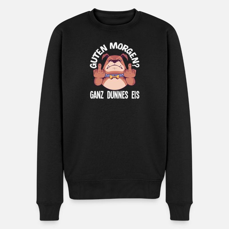 Bonjour Chien de glace très mince - Pull Premium bio Homme - noir