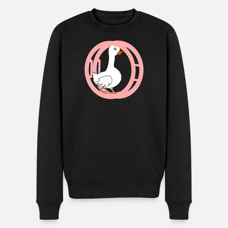 KINDER RHÖNRAD GANS TURNEN - Männer Premium Bio Pullover - Schwarz