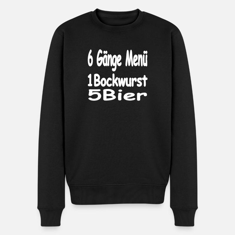 Bier - Männer Premium Bio Pullover - Schwarz