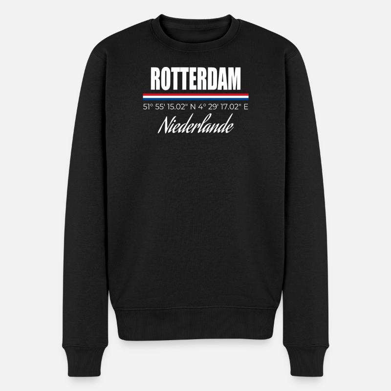 Rotterdam - Pull Premium bio Homme - noir