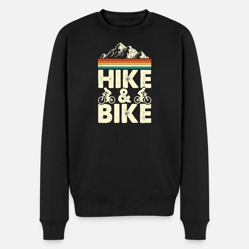 Hike And Bike - Männer Premium Bio Pullover - Schwarz