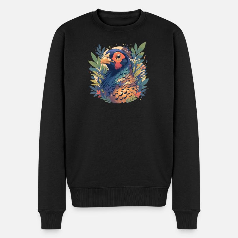 Fasane Fasan - Männer Premium Bio Pullover - Schwarz