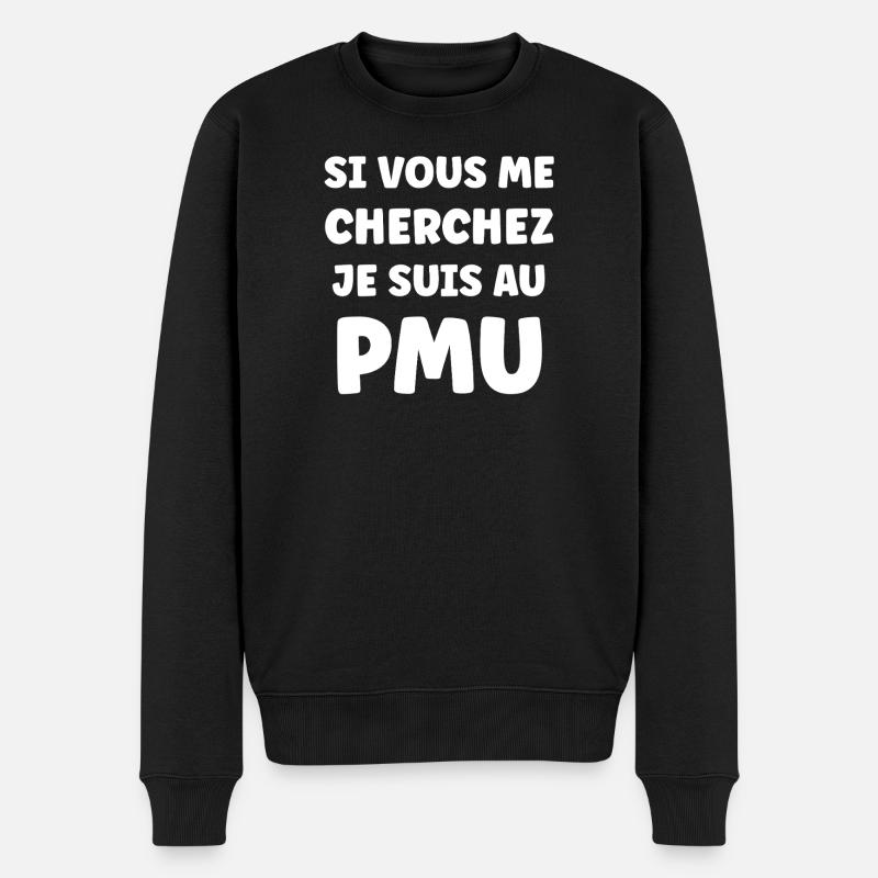 Humour PMU - Pull Premium bio Homme - noir