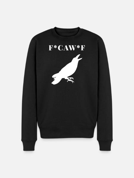 FCAWF Funny Crow Bird Design - Men's Premium Organic Jumper - black