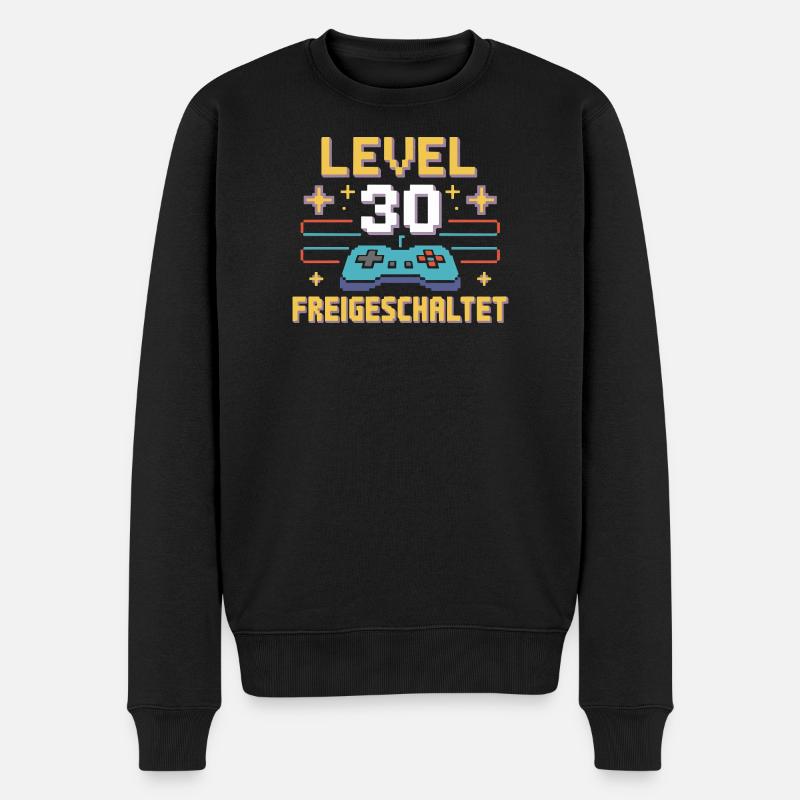 Level 30 Freigeschaltet Controller - Männer Premium Bio Pullover - Schwarz