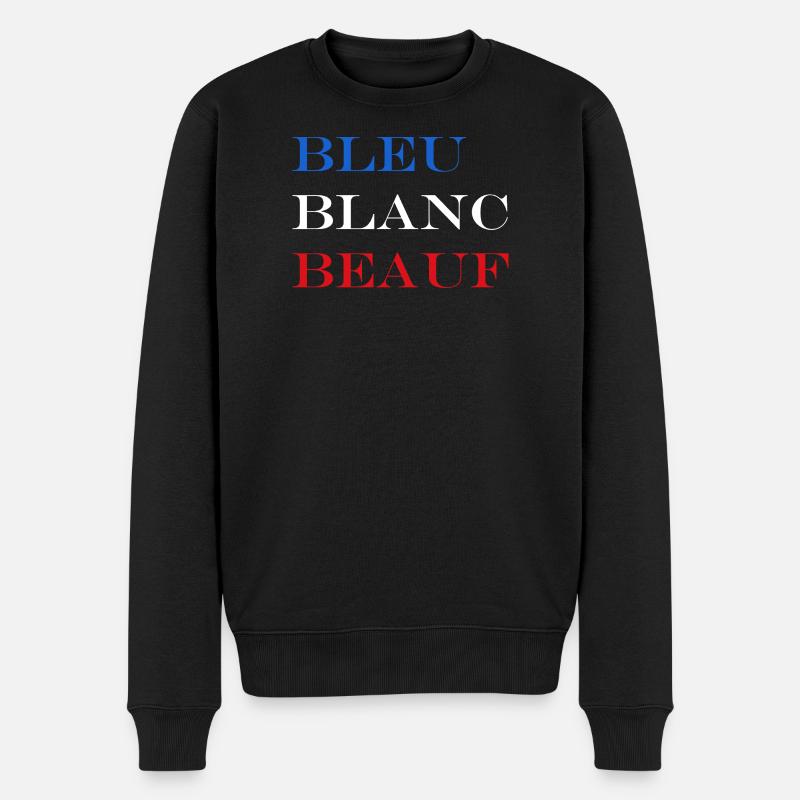 Rindfleisch - Männer Premium Bio Pullover - Schwarz