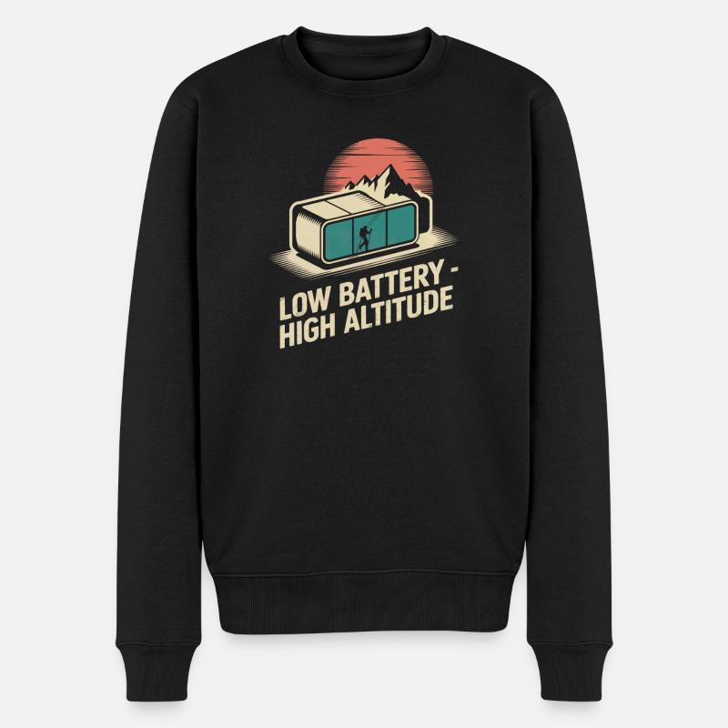 Hiking Humor - Männer Premium Bio Pullover - Schwarz