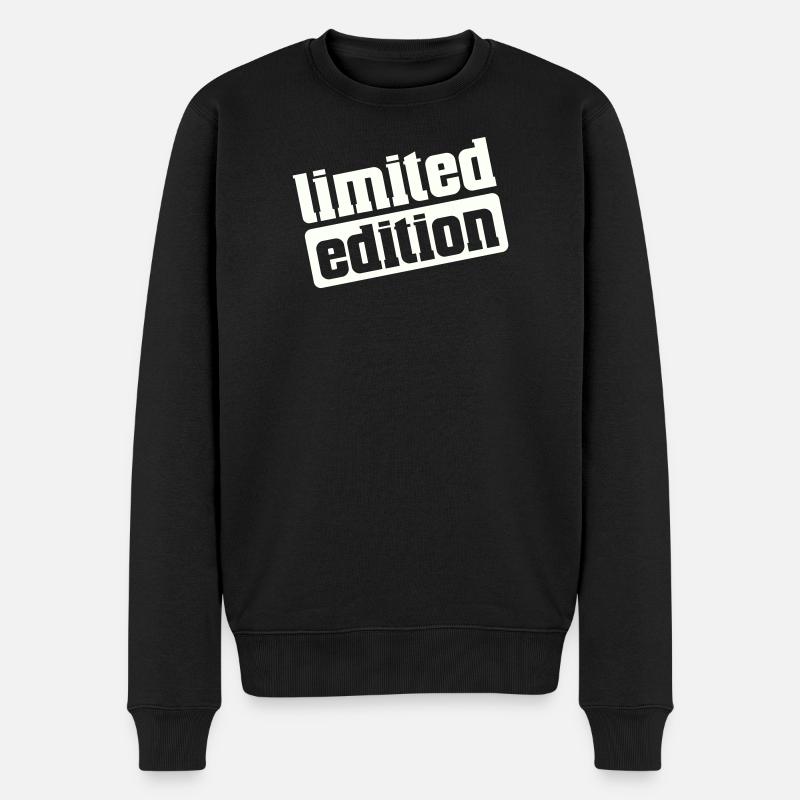 Limited Edition - Männer Premium Bio Pullover - Schwarz