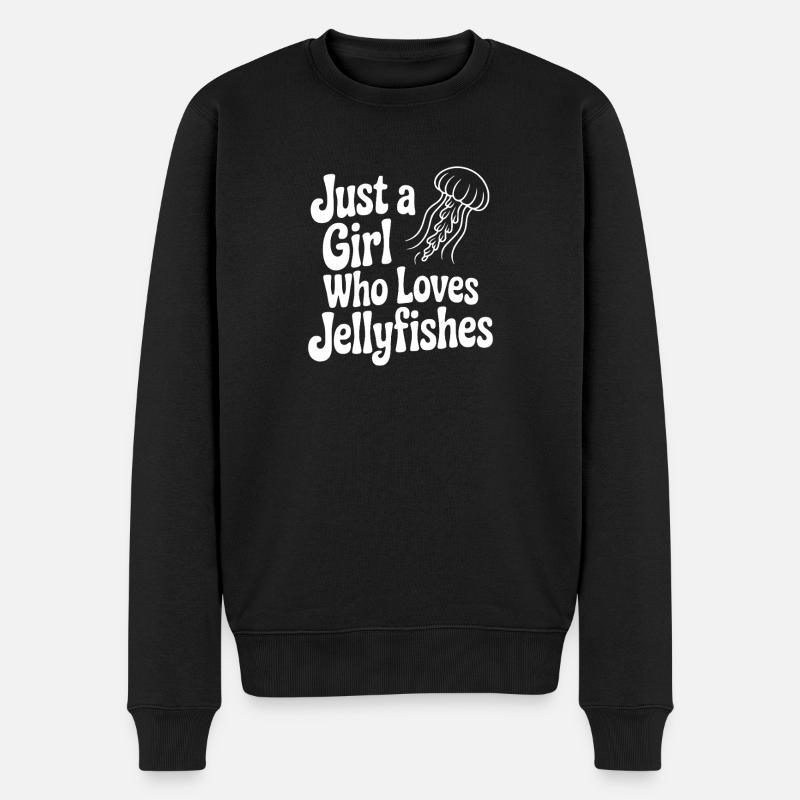 Juste une fille qui aime les méduses - Pull Premium bio Homme - noir