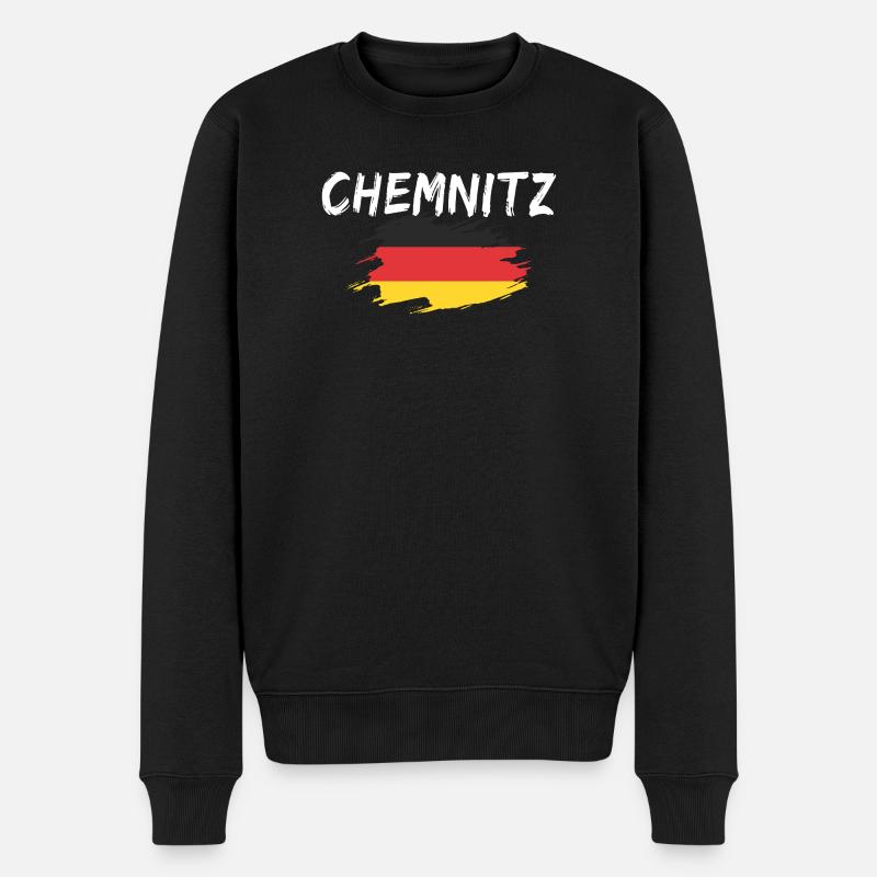 Chemnitz Allemagne Drapeau - Pull Premium bio Homme - noir