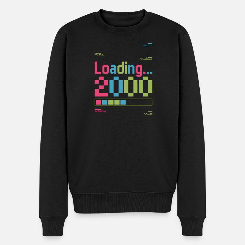 Loading 2000 pixel loading screen - Men's Premium Organic Jumper - black