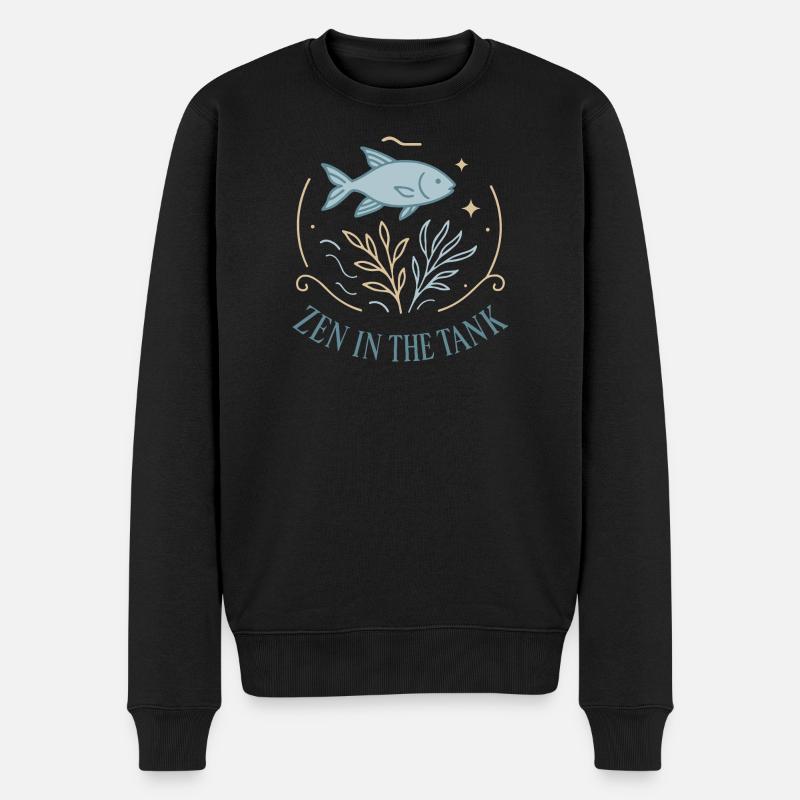 Le zen dans l’aquarium - Pull Premium bio Homme - noir