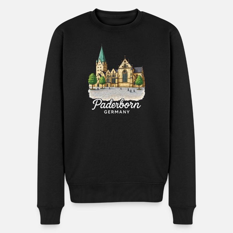 Paderborn - Männer Premium Bio Pullover - Schwarz