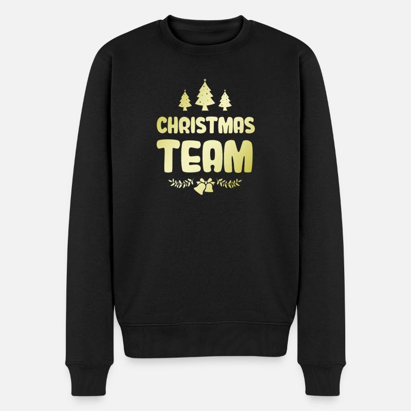 Christmas Crew Weihnachten - Männer Premium Bio Pullover - Schwarz