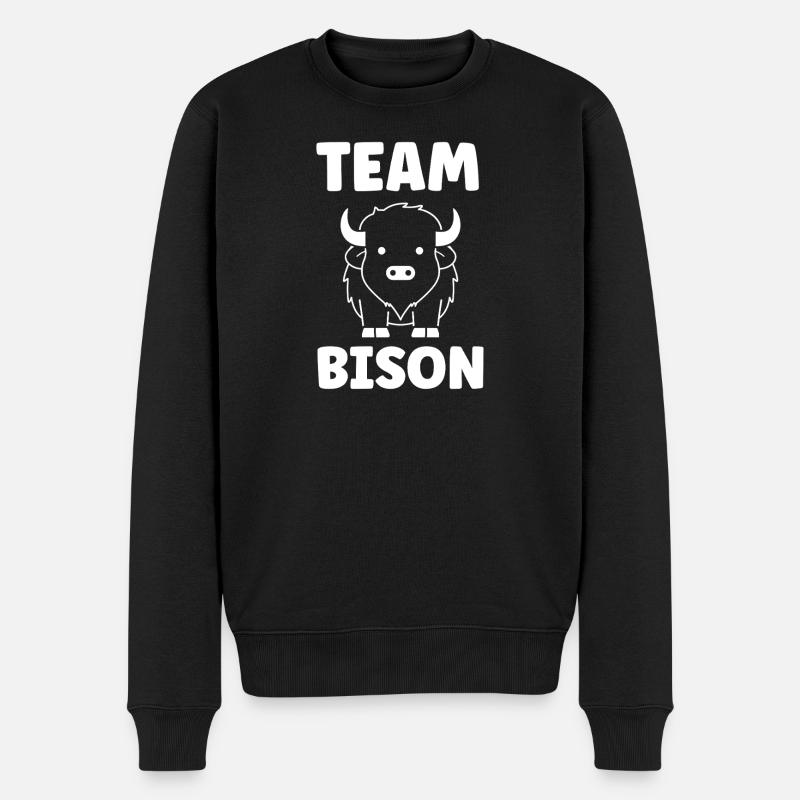 bison - Pull Premium bio Homme - noir