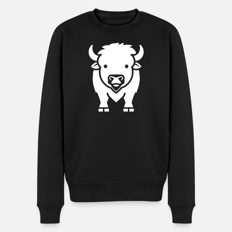 Bison - Pull Premium bio Homme - noir