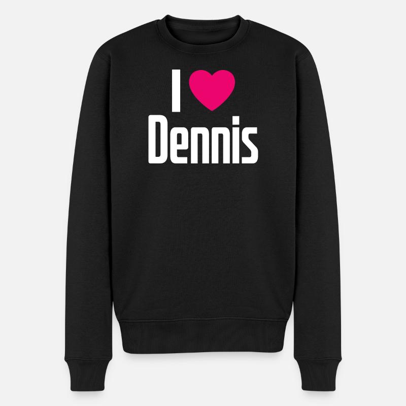 J’aime Dennis Pink Heart J’aime Dennis - Pull Premium bio Homme - noir