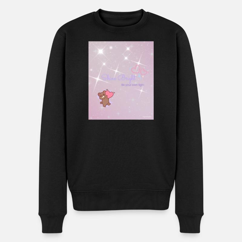 Shine Bright – Be Your Own Light - Männer Premium Bio Pullover - Schwarz